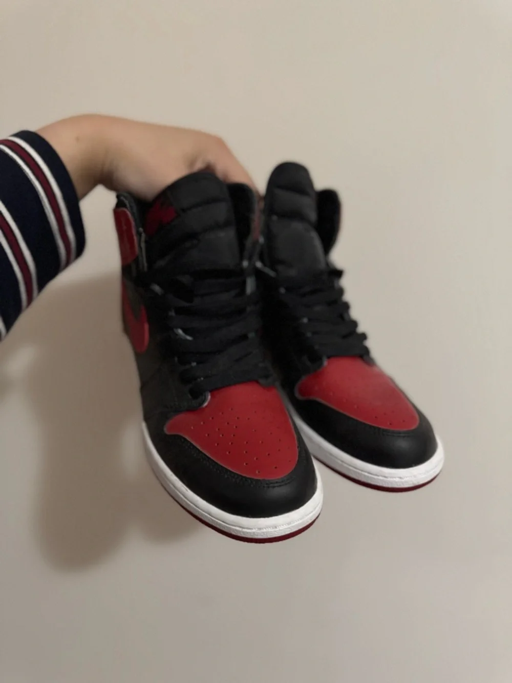 Nike Kids Black and Red High-Top Sneakers - Picture 2 of 3